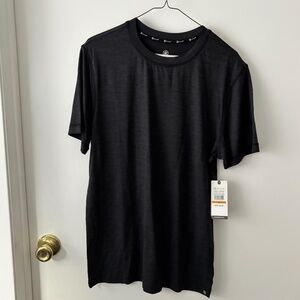 Gaiam Mens Everyday Basic Crew Black Heather size Medium NWT